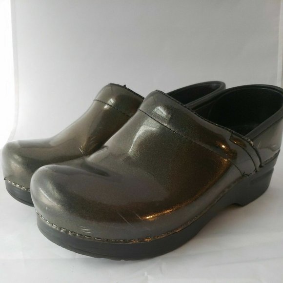 -Women's Dansko  Clogs Shoes Size 36 Metallic Green Leather - Picture 4 of 6